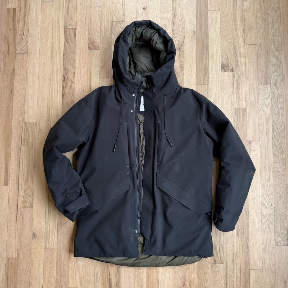 Zara Hooded Insulated Water Resistant Multi-Pocket Parka Men’s Medium Black